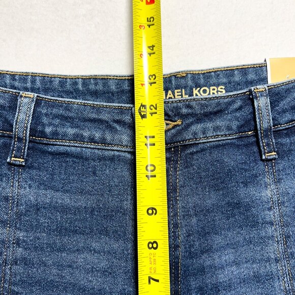 Michael Kors Women's Selma Stretch Flare Slim Blue Denim Jeans Size 14 NWT - Picture 10 of 14
